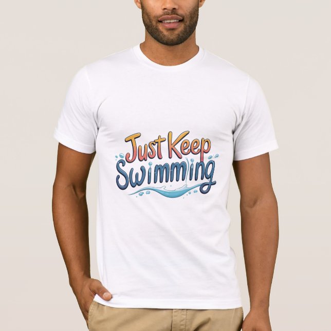 Camiseta Continue nadando (Frente)