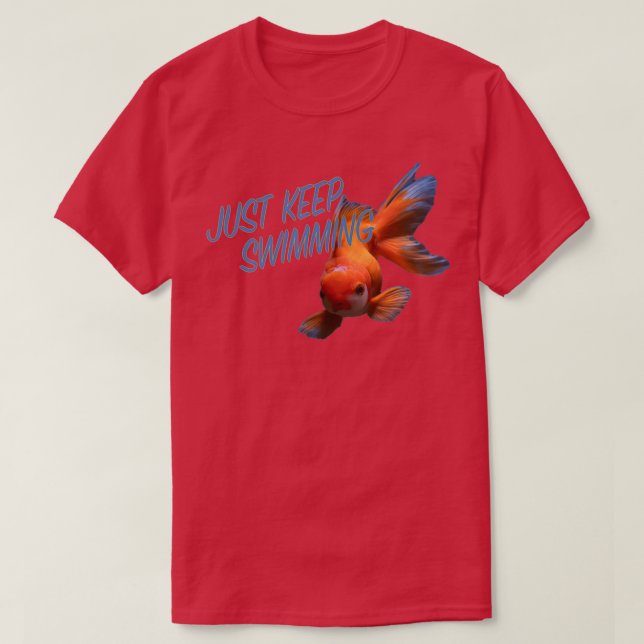 Camiseta Continue nadando (Frente do Design)