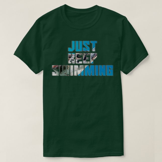 Camiseta Continue nadando (Frente do Design)