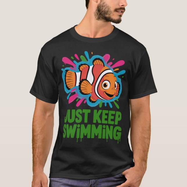 Camiseta Continue nadando (Frente)