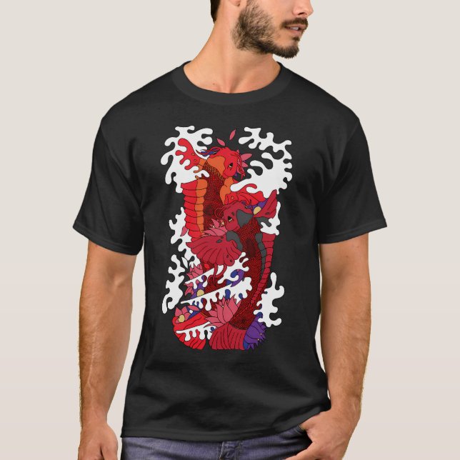 Camiseta Continue Nadando - A História do Koi (Frente)