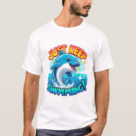 Camiseta Continue nadando golfinho