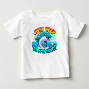 Camiseta Continue nadando golfinho