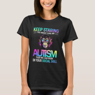 Camiseta Continue Olhando Você Pode Curar Meu Autismo Goril