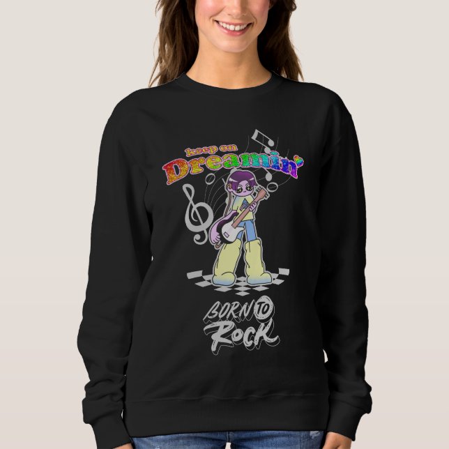 Camiseta Continue Sonhando Guitarrista de Anime Y2K  (Frente)