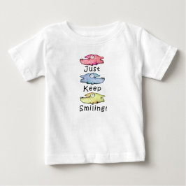 Camiseta Continue Sorridente! Peixes coloridos e dentuços