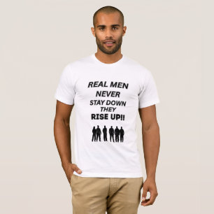 CAMISETA CONTINUE SUBINDO! HOMENS DE VERDADE BRANCO PRETO