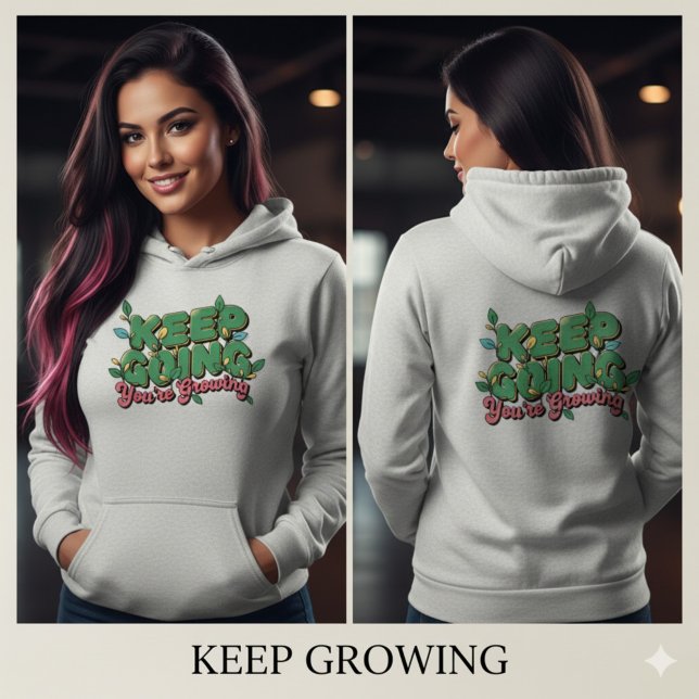 Camiseta Continue Você Está Crescendo Inspirador  (Keep Going You’re Growing Inspirational T-Shirt)