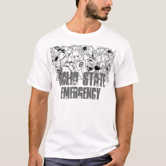 Camiseta Contínuo - branco T da emergência do estado