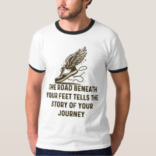 Camiseta Conto da Viagem: A Estrada Abaixo de Seus Pés