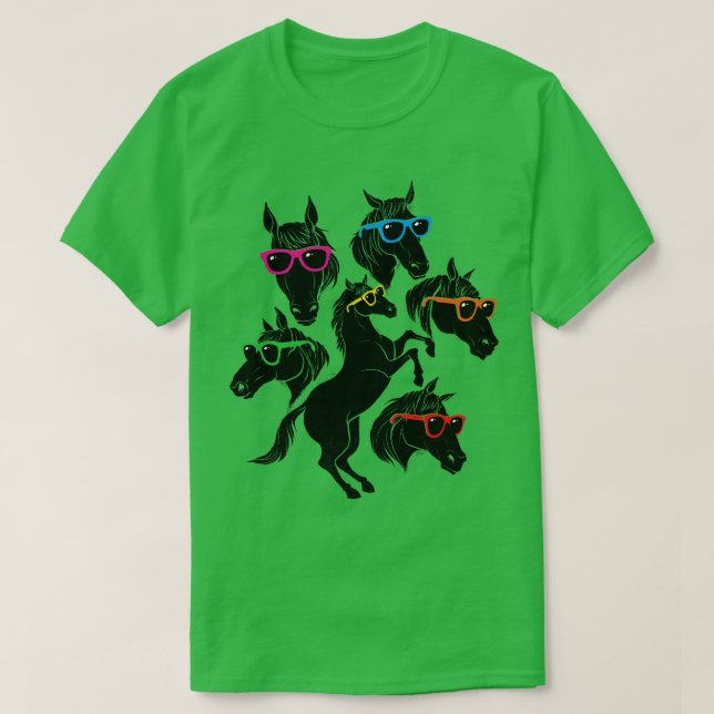 Camiseta Contorno de Cavalos (Frente do Design)