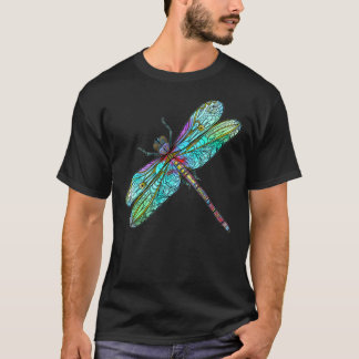 Camiseta Contorno De Dragonfly Com Ornamentados