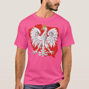 Camiseta Contorno de Polônia de Águia Polonesa