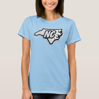 Camiseta Contorno do estado da Carolina do Norte