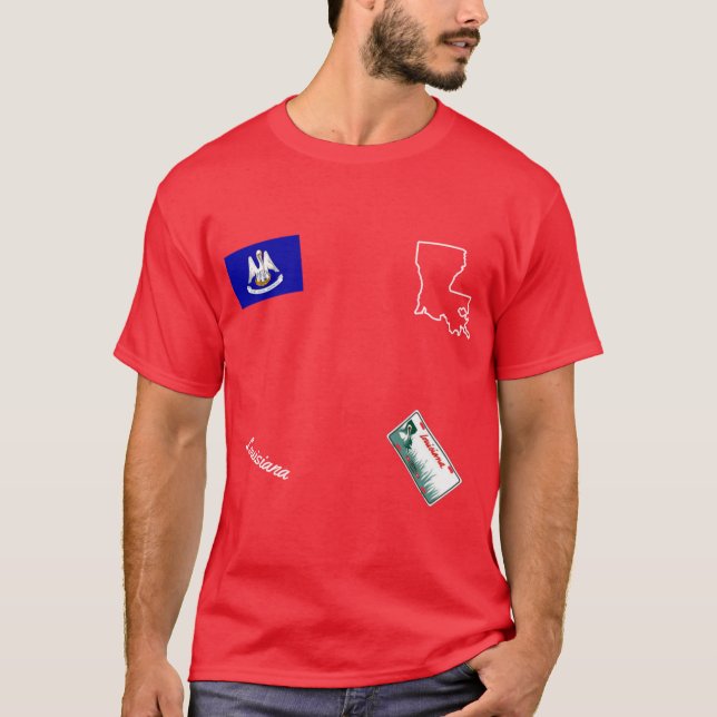 Camiseta Contorno do Estado da Placa de Licença DMV e Padrã (Frente)