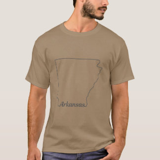 Camiseta Contorno do Estado do Arkansas
