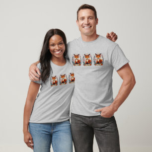 Camiseta Contos da Raposa Boho Animais da Floresta