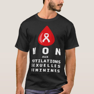 Camiseta Contra a mutilação genital feminina Parem o Sólido