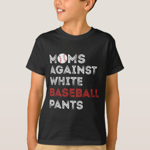 Camiseta Contra Calções Brancas De Beisebol Engraçado Baseb