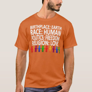 Camiseta Contra o Racismo Política de Direitos Humanos Amor