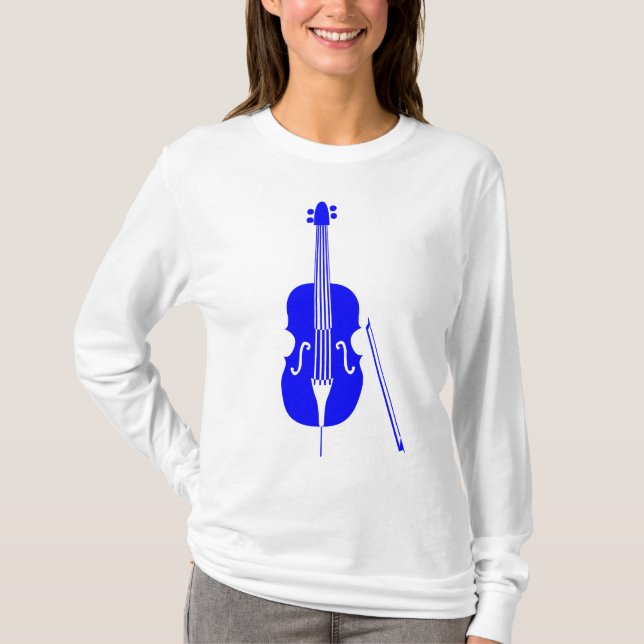 Camiseta Contrabaixo - Azul (Frente)