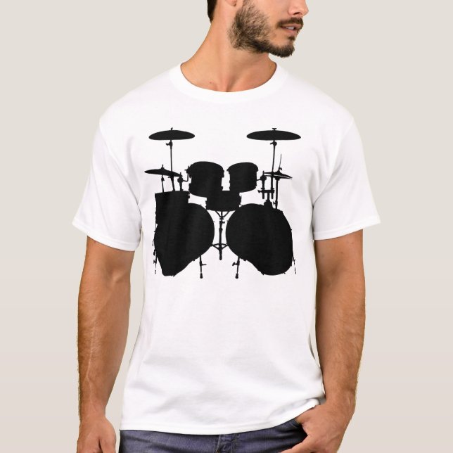 Camiseta Contrabaixo Drumset - luz (Frente)