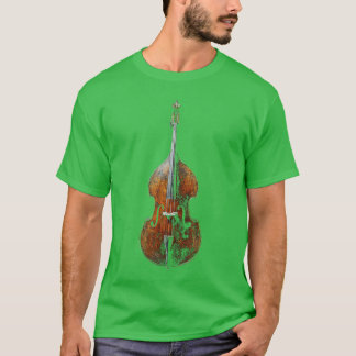 Camiseta Contrabaixo Instrumento Musical Arte Amigo do Cont