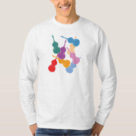 Camiseta Contrabaixos Coloridos