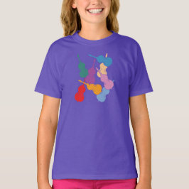 Camiseta Contrabaixos Coloridos
