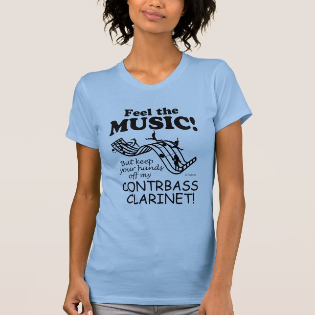 Camiseta Contrabass Clarinet Sente A Música (Frente)