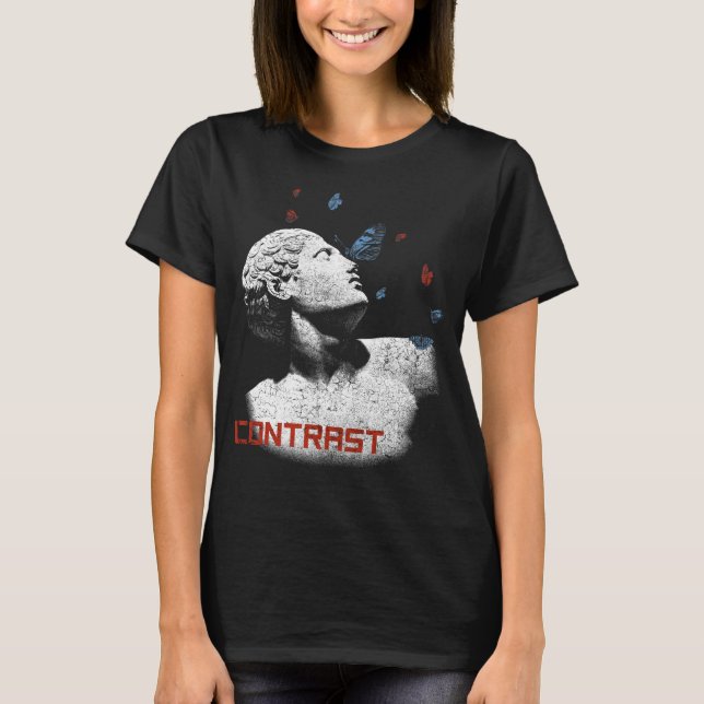 Camiseta Contraste - Design de Streetwear Brutalist (Frente)