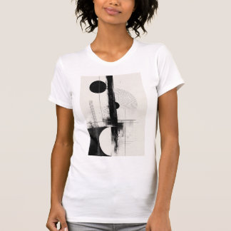 Camiseta Contraste Geométrico Minimalista