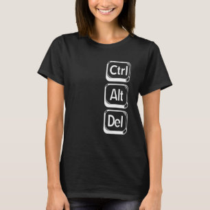 Camiseta Control Alt Delete Ctrl Alt Del Coluna