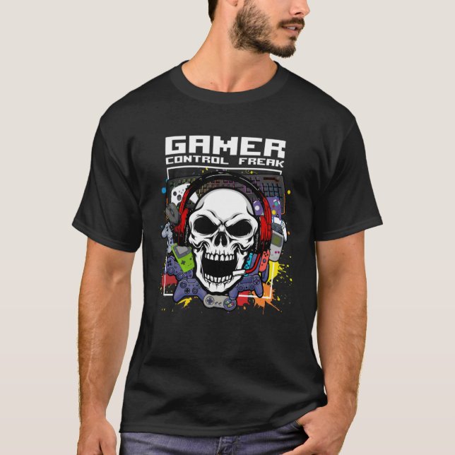 Camiseta Control Freak Video Game Controller Console Comput (Frente)
