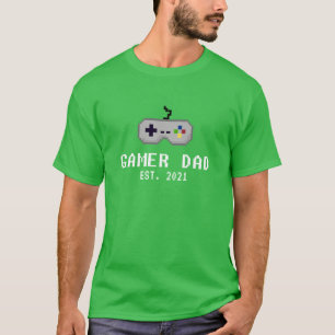 Camiseta Controlador de 8 Bits Retroativo do Pai do jogador