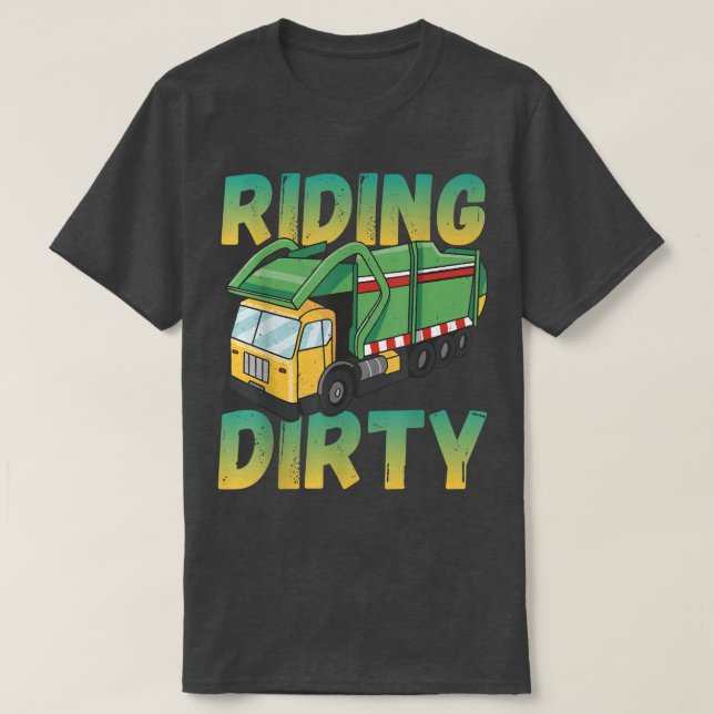 Camiseta Controlador de Caminhão de Lixo Sujo (Frente do Design)