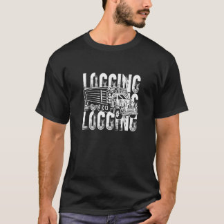 Camiseta Controlador de Caminhão de Log Themed do Log Lover