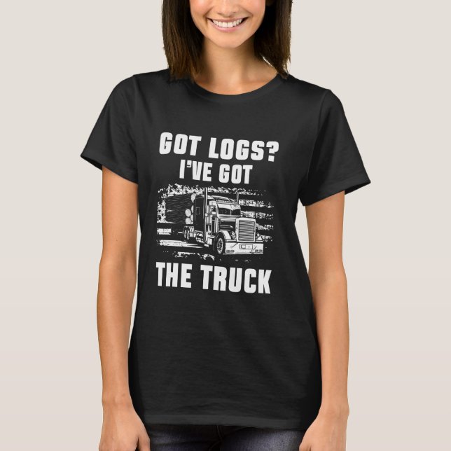 Camiseta Controlador de Caminhão do Log Transporter Log (Frente)