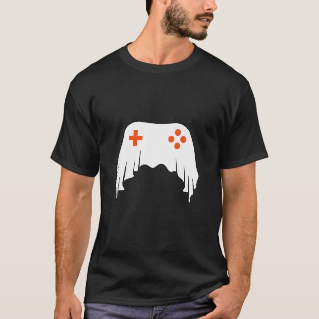 Camiseta Controlador de Fantasma de Jogo de Vídeo de Hallow (Frente)