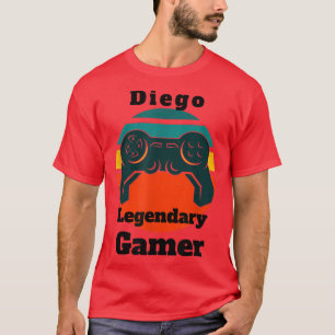 Camiseta Controlador de Jogador de Vídeo Gamer Legendário d