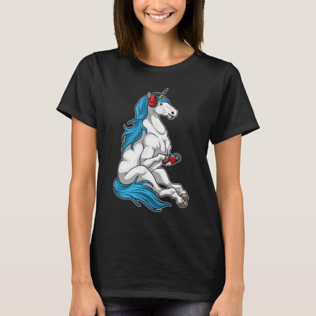 Camiseta Controlador de Jogador Unicorn (Frente)