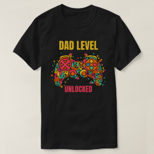 Camiseta Controlador de Jogo Colorido Desbloqueado no Nível