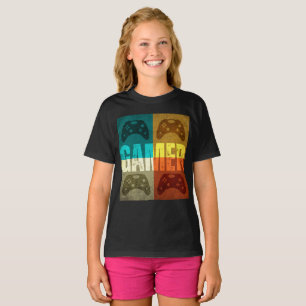 CAMISETA CONTROLADOR DE JOGO DE VÍDEO DE VINTAGEM DE JOGO T