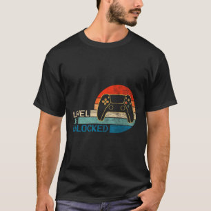 Camiseta Controlador de Jogo de Vídeo Desbloqueado Nível 13