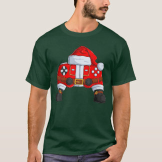 Camiseta Controlador de Jogo Natal Papai Noel Homens Menino