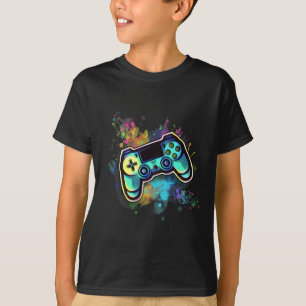 Camiseta Controlador De Jogo Retroativo Colorido Para Men1