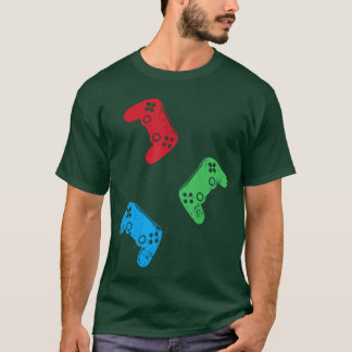 Camiseta Controlador de Jogo Vida de Jogador Vídeo Gamer Bo
