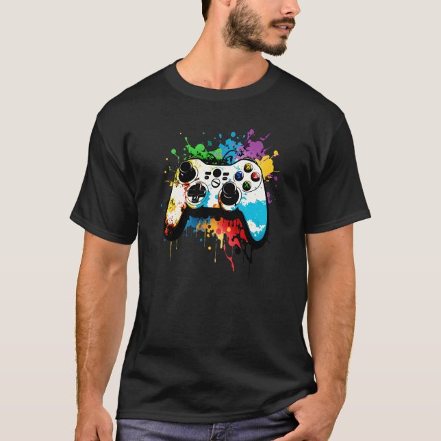 Camiseta Controlador de jogos console e spor (Frente)