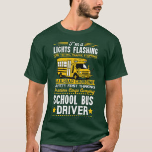 Camiseta Controlador de ônibus escolar de primeira reflexão