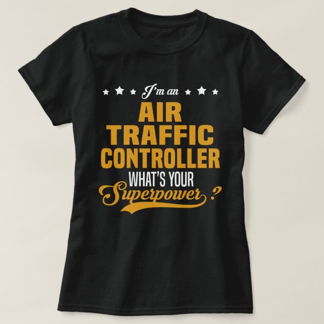 Camiseta Controlador de tráfego aéreo (Frente do Design)